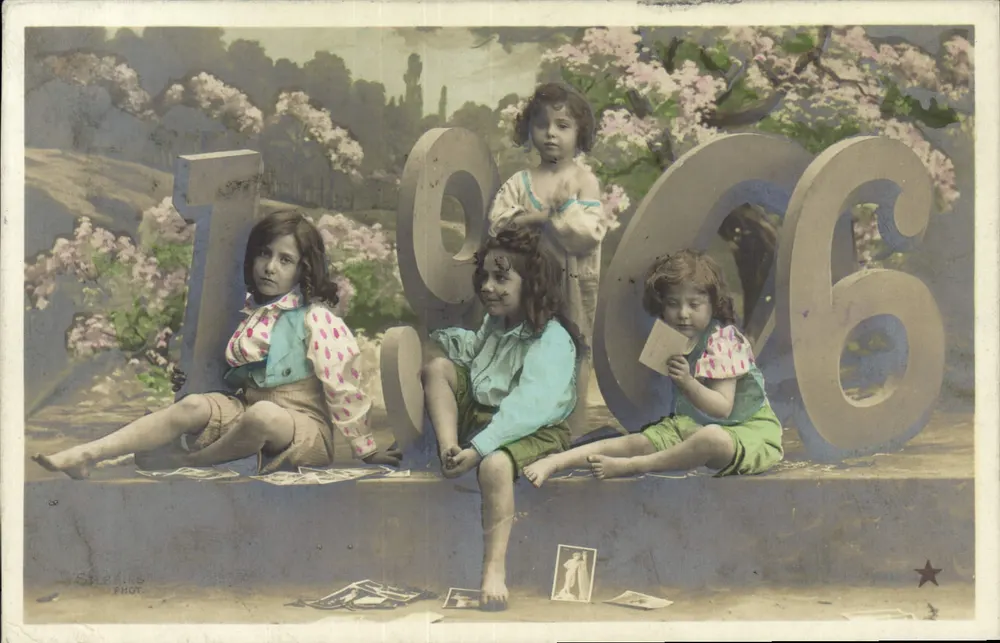 Vier Kinder — Jahr 1906 — Styler & Cie Phot. - Vorderseite