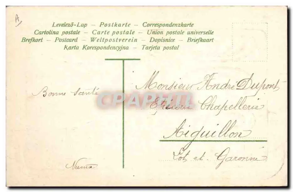 Weihnachtskarte 1906 — Beste Wünsche — Verlag TUTELEDEGARANT - Rückseite