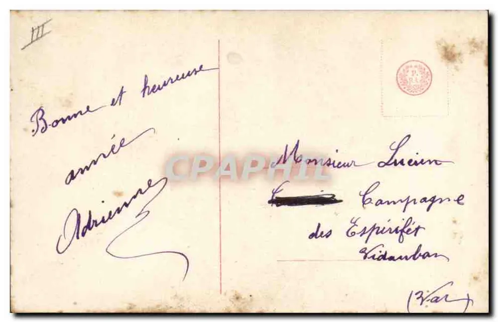 Frau in Kleidung der 1920er Jahre — Jahr 1920 in Blumengirlanden — unbekannter Verleger - Rückseite