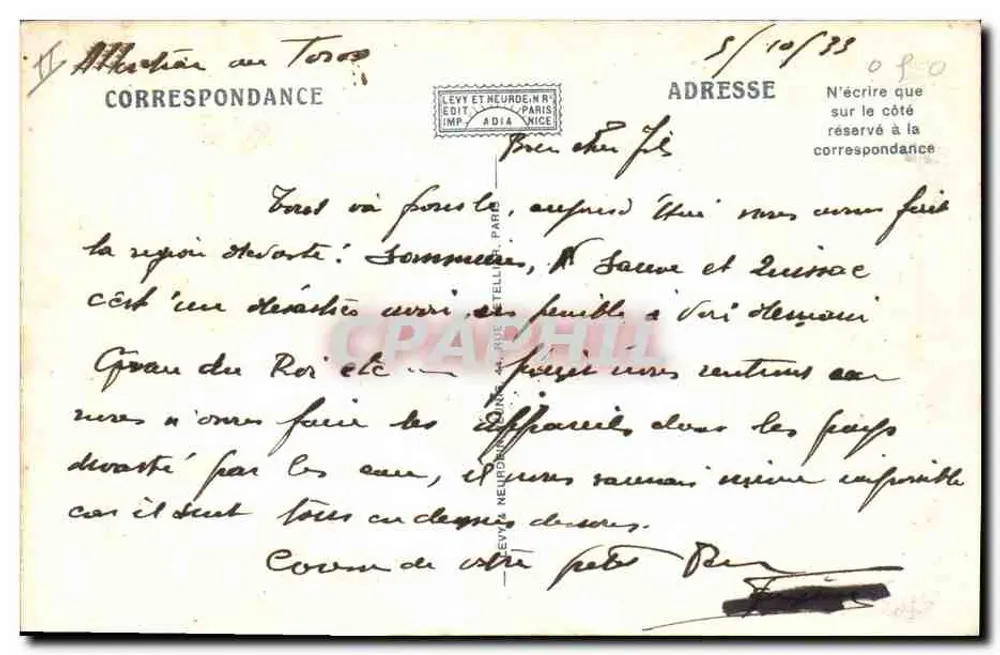 Taureau à l'Estocade — Avant l'Estocade — LL — Éditeur Ellen - Verso