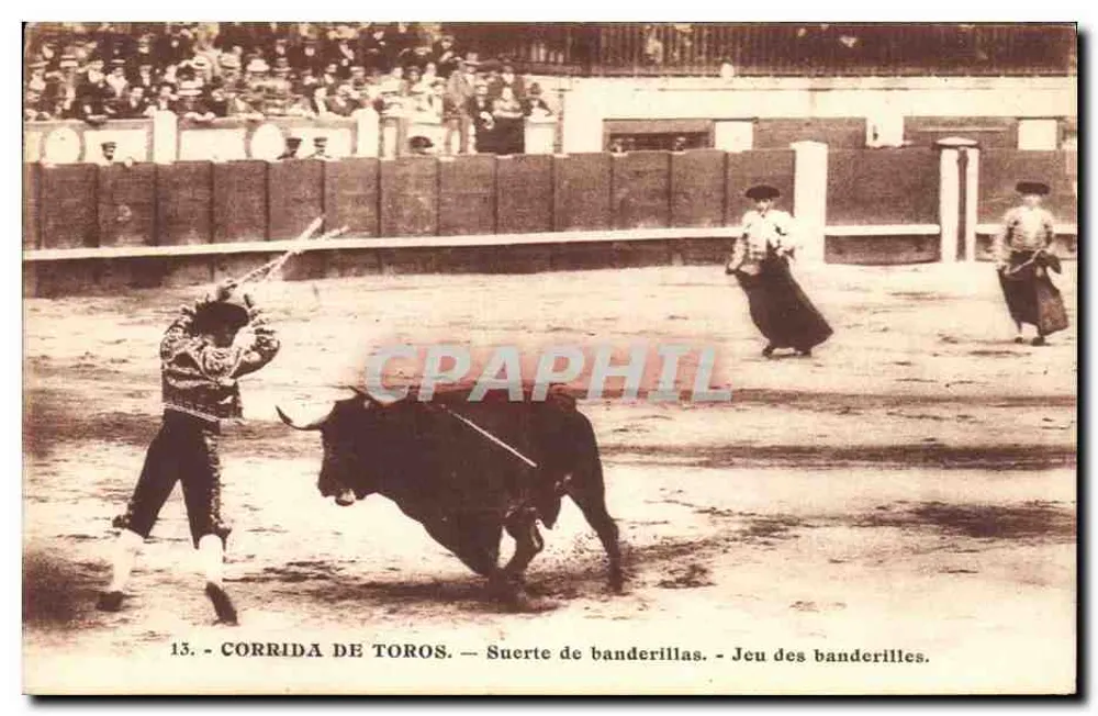 Stierkampf — Banderillenphase — Union Postal Universelle, Spanien - Vorderseite
