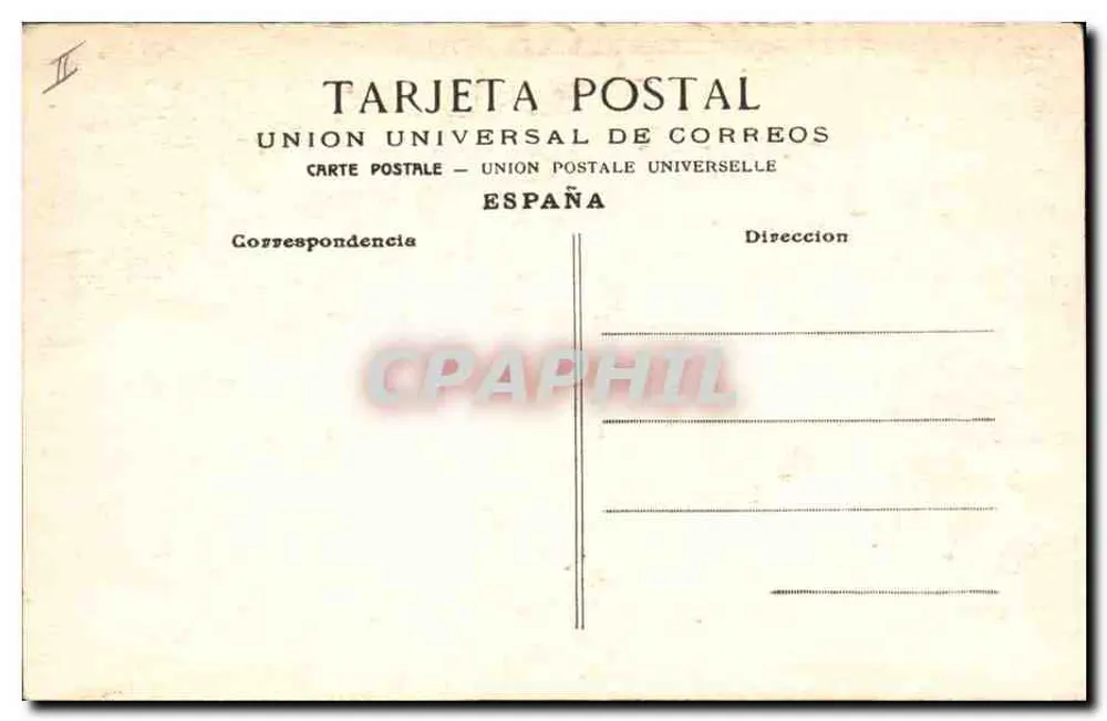 Stierkampf — Banderillenphase — Union Postal Universelle, Spanien - Rückseite