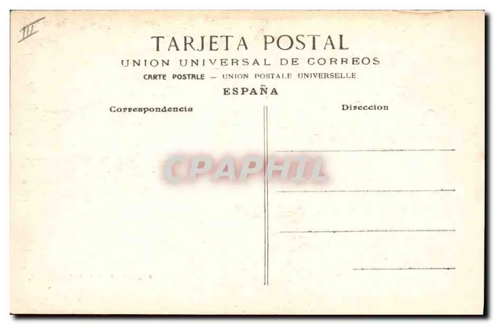 Corrida — Angriff des Picadors — Union Universal de Correos - Rückseite