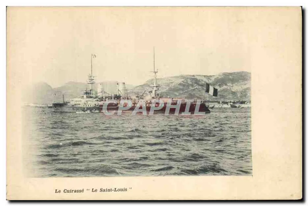 Das Panzerboot "Le Saint-Louis" — französisches Kriegsschiff — Verlag nicht sichtbar - Vorderseite