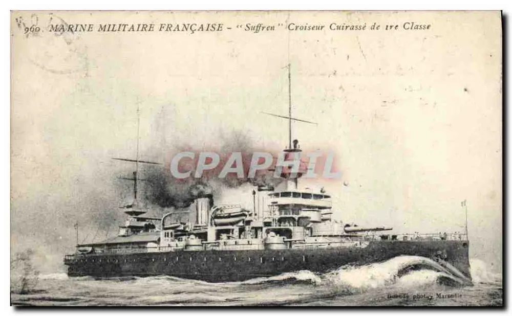 Kreuzer Suffren — Französische Marine — Fotografie von Marquet - Vorderseite