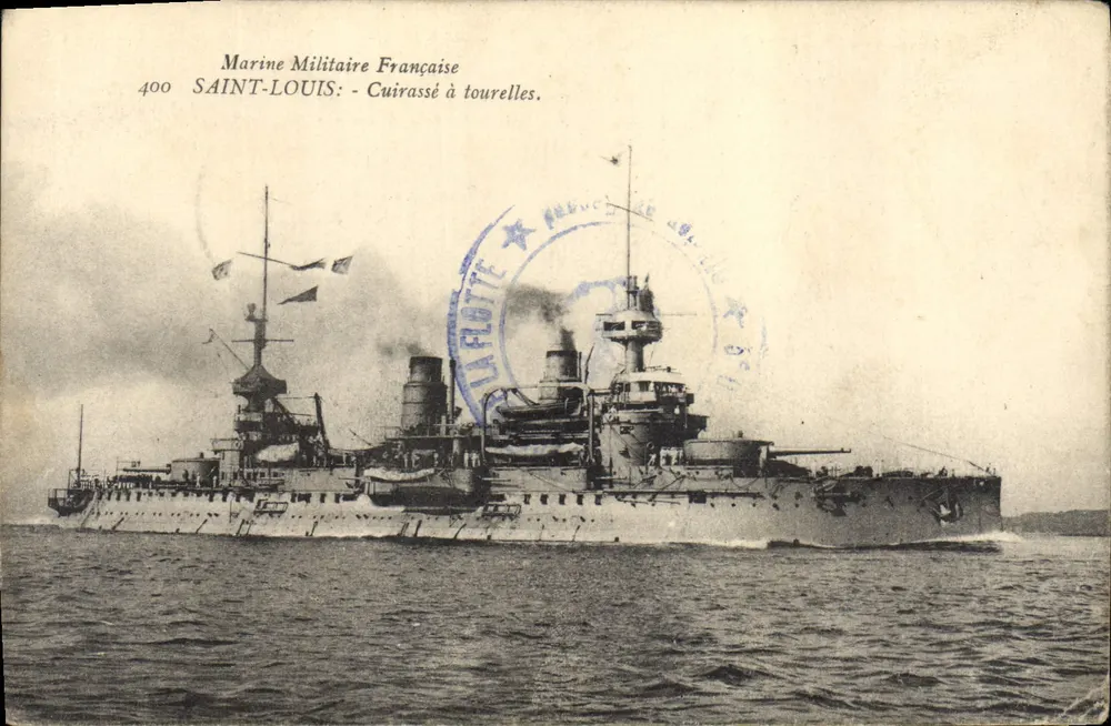 Saint-Louis — Panzerkreuzer mit Turm — La Flotte - Vorderseite
