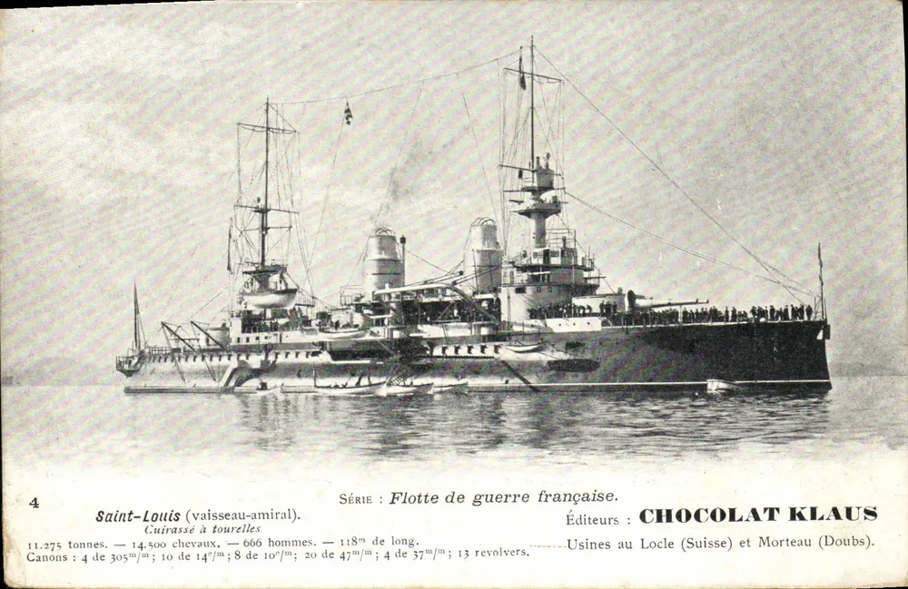 Saint-Louis (Führungsboot) — Turmpanzer — Serie: Französische Marineflotte — Verlage: CHOCOLAT KLAUS - Vorderseite