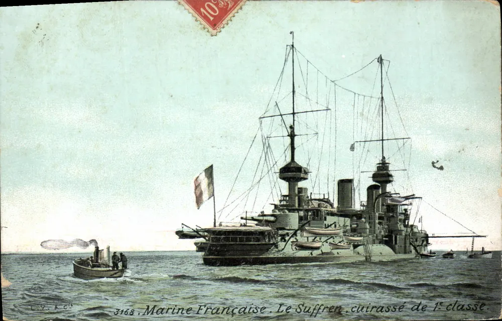 Le Suffren — Schlachtschiff der 1. Klasse — Französische Marine — Verlag L.V. & Cie, Nr. 3168 - Vorderseite