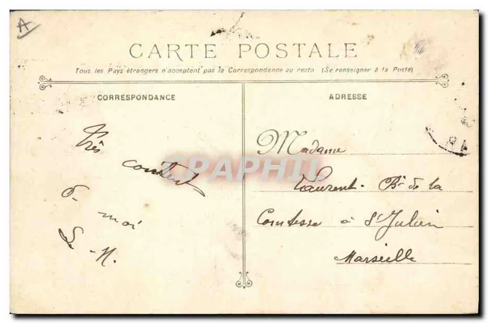 Panzerkreuzer Suffren — Französische Marine — Phototypie Marius Bar — Toulon - Rückseite