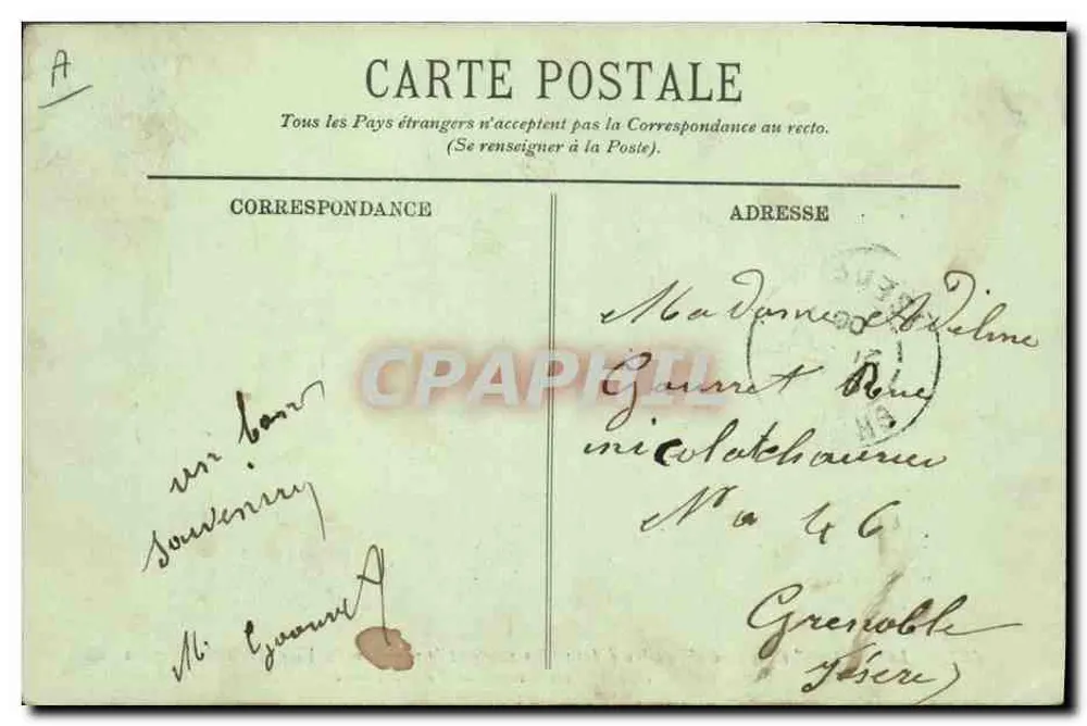 Das "Suffren" mit Turmgeschützen — Kommandant der Mittelmeeres — A. Bougault, n°427 - Rückseite