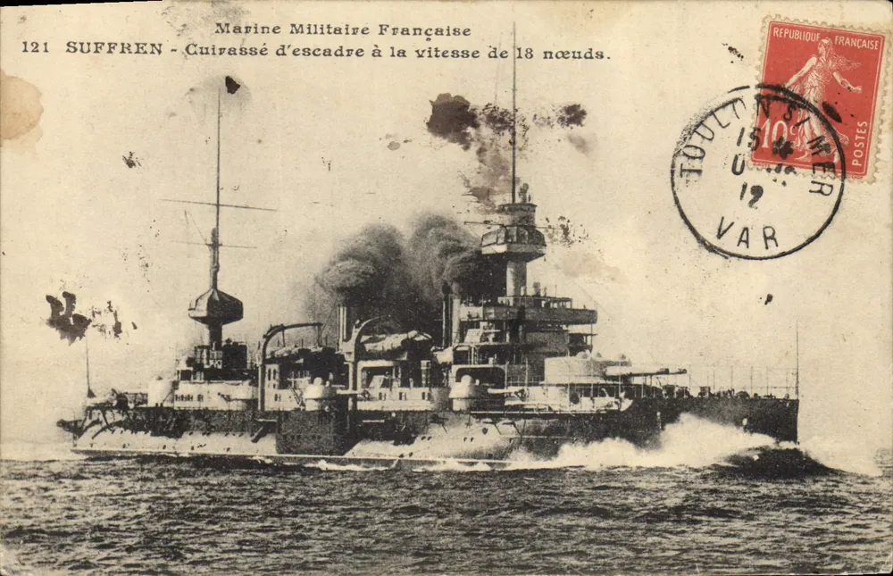Panzerkreuzer Suffren — Marine der Französischen Republik — unbekannter Verlag, Nr. 121 - Vorderseite