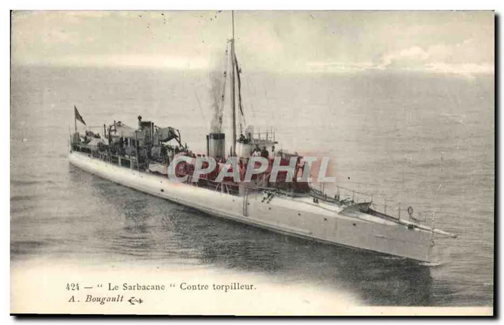 Le Sarbacane — Torpedoboot — A. Bougault n°424 - Vorderseite