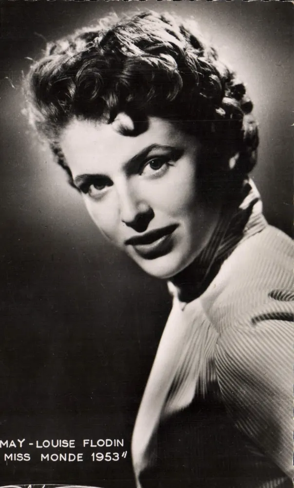 May-Louise Flodin — Miss World 1953 — Echte Fotografie, Paris - Vorderseite