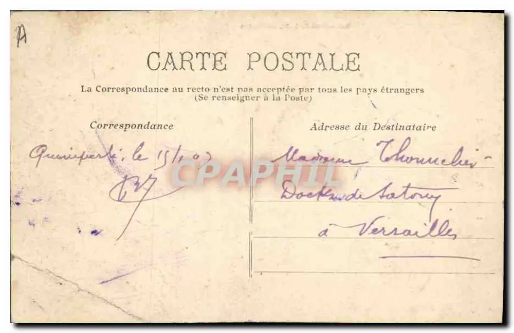 Mulher em traje bretão — O AMOR NA BRETAGNE — Coleção A. L. D. de Nantes - Verso