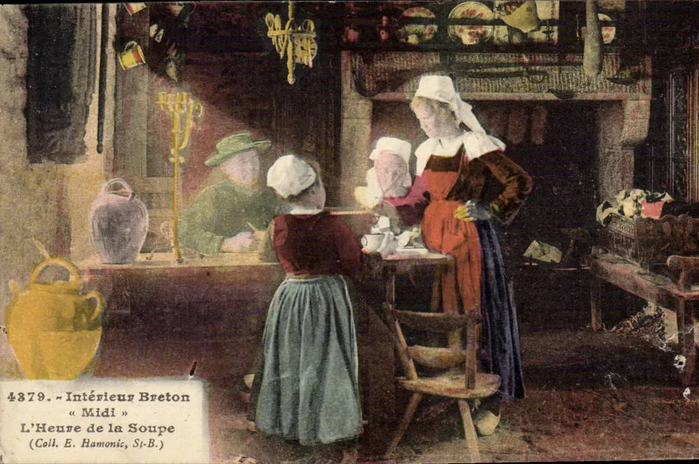 Interior Bretão — A Hora da Sopa — Editor St-B. n° 4379 - Frente