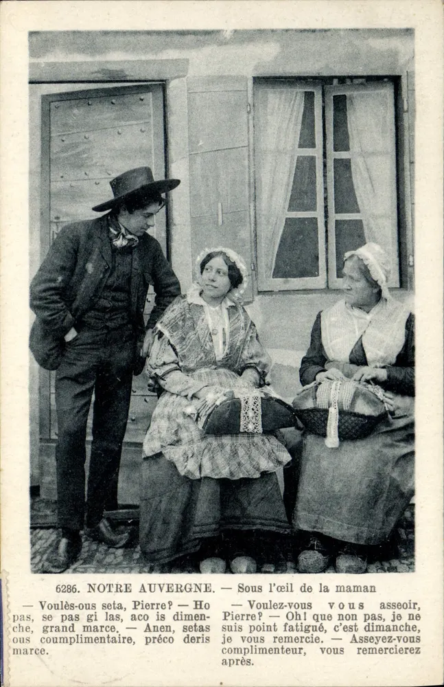 Unsere Auvergne — Unter der Aufsicht der Mutter — Verlag nicht sichtbar, Seriennummer 6286 - Vorderseite