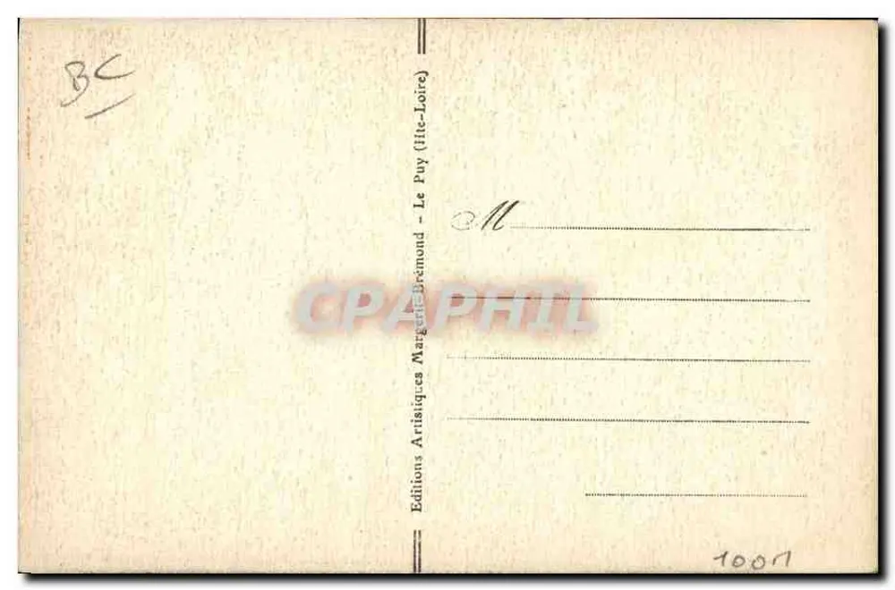 A Tricoteira de Craponna — M. B. Le Puy — n°300 - Verso