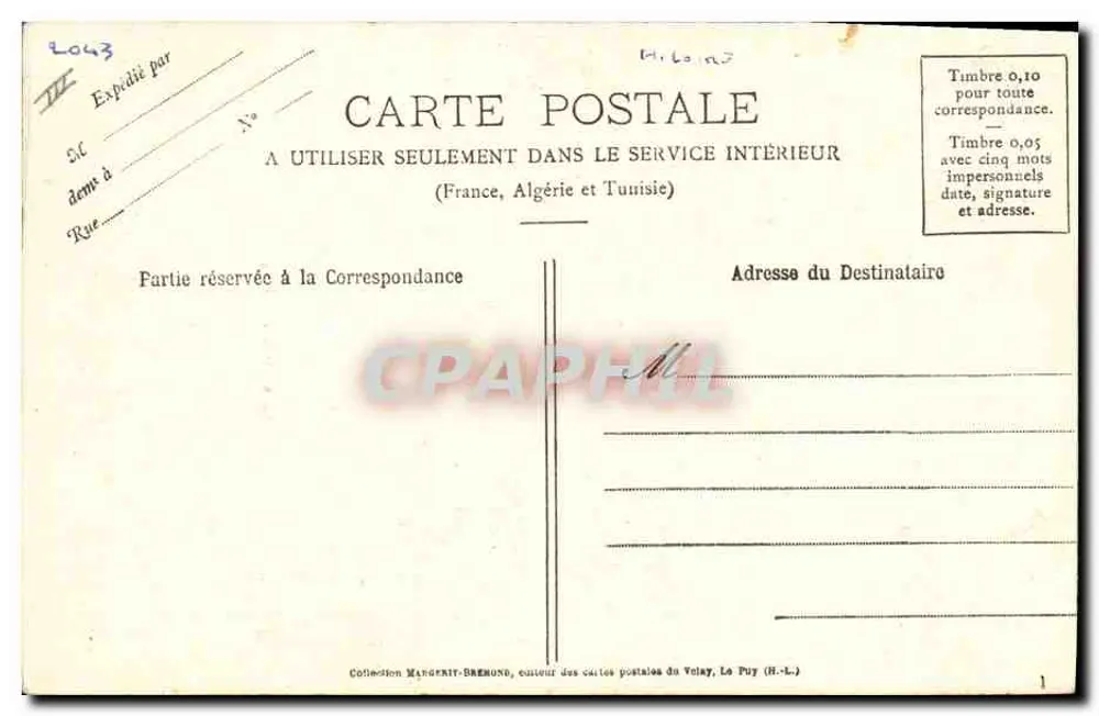 Les Dentellières du Velay — Sammlung der Syndikalen Kammer — Foto M. B. - Interner Gebrauch 355 - Rückseite