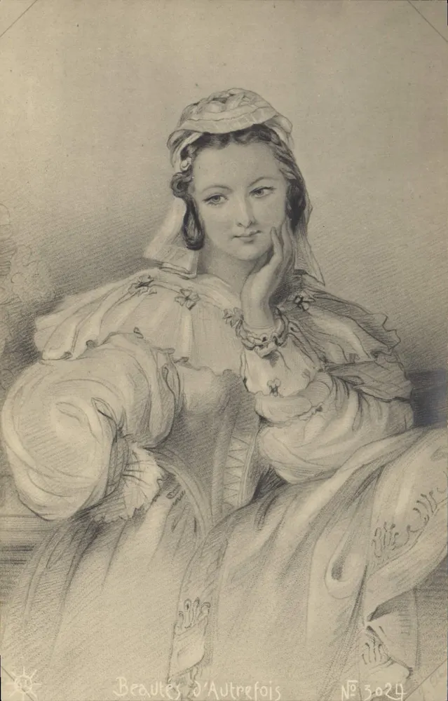 Beautés d'Autrefois — Frau in historischem Kleid — Verlag: Beautés d'Autrefois, Nr. 3024 - Vorderseite