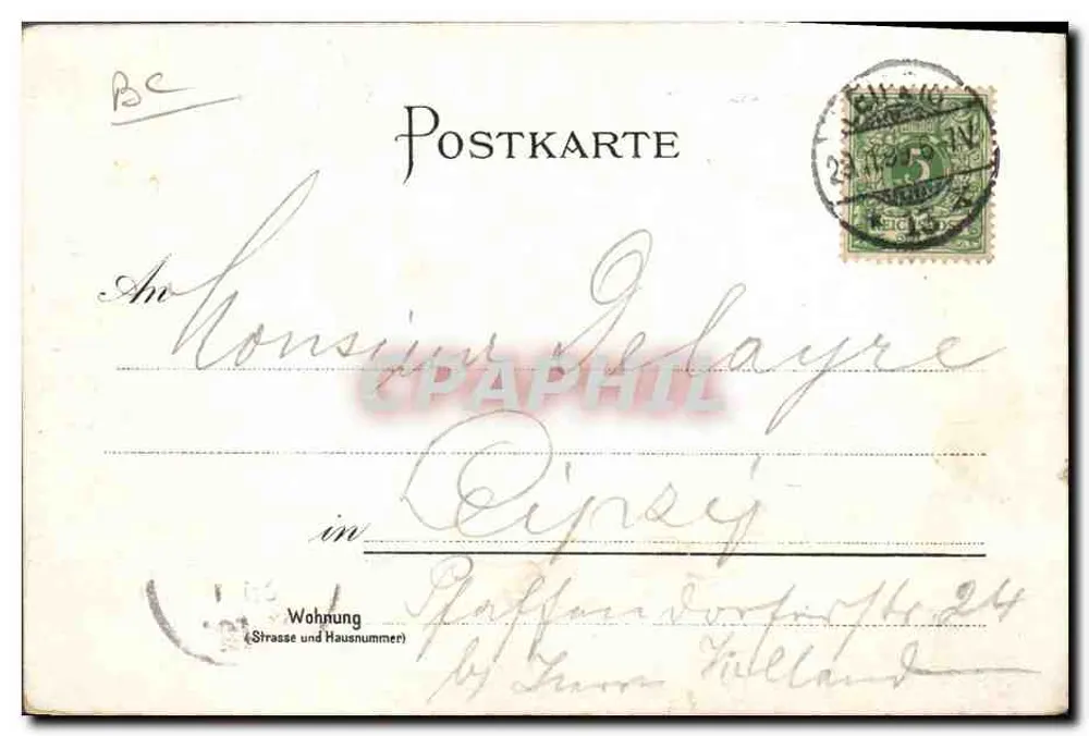 Finanzkarte 5 — Schwere Zeiten — Verlag O. Schulte, Osnabrück - Rückseite