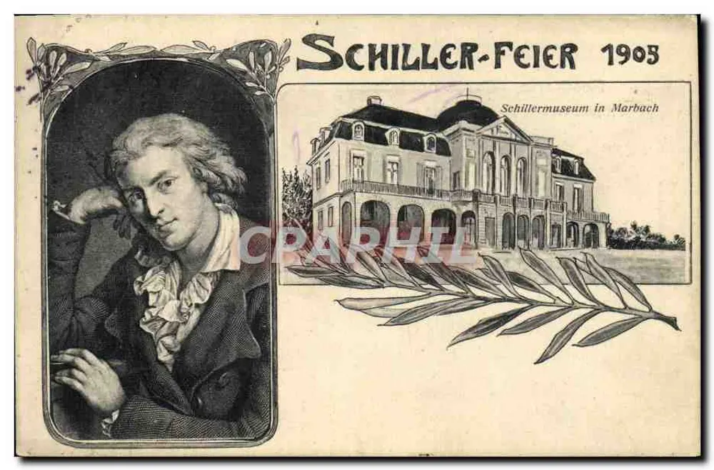 Schiller-Feier 1905 — Schillermuseum em Marbach — Jul. Manius & Cie, Straßburg - Frente