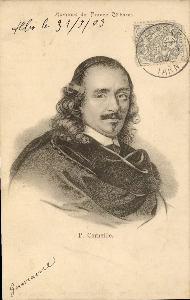 P. Corneille — Homens da França CélEBRES — Editor Tuck & Fils, Série 172 - Frente