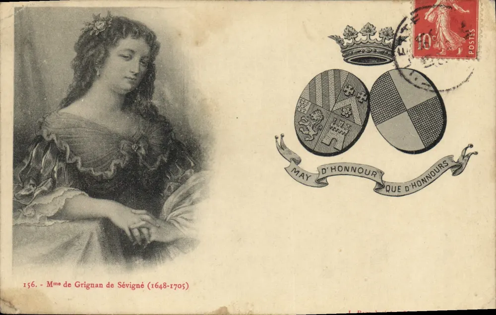 Mme de Grignan de Sévigné (1648-1705) — portrait — éditeur L. Boucher, n° 156 - Frente