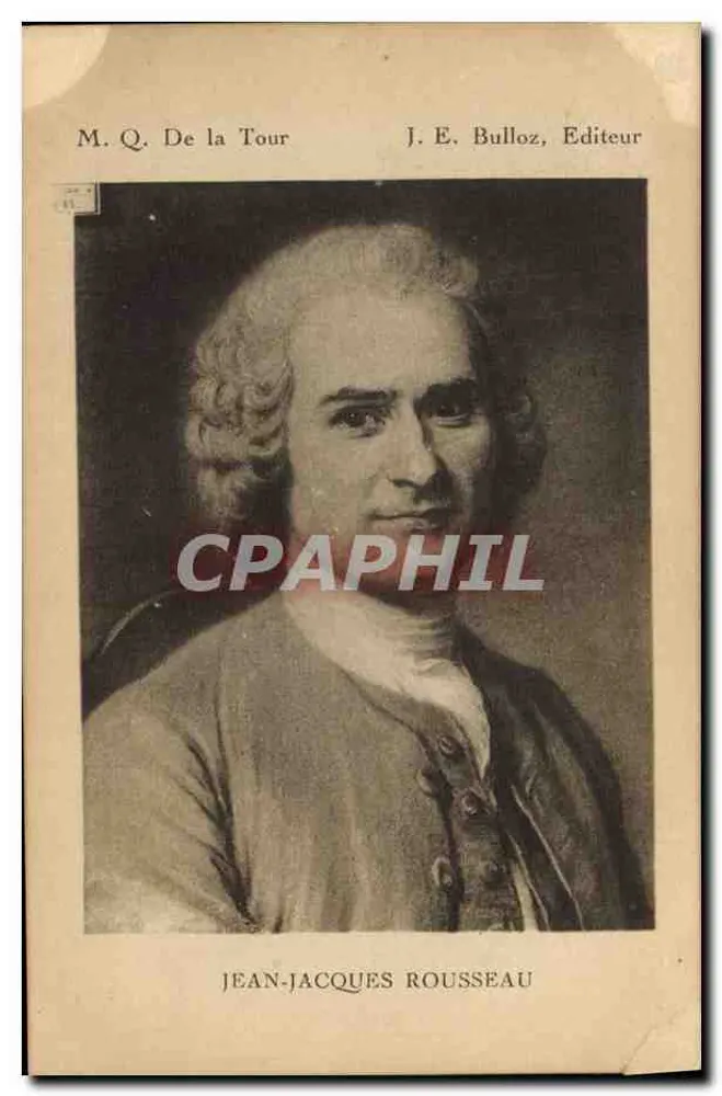 Jean-Jacques Rousseau — portrait en buste — éditeur J. E. Bulloz - Awers