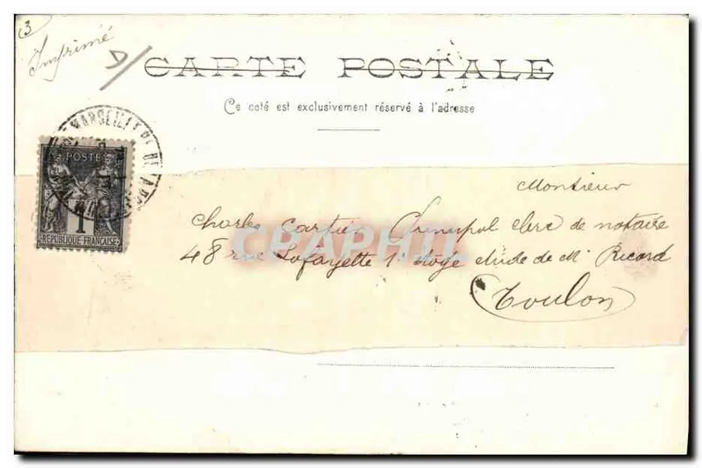 M. Edmond ROSTAND — Autor do Aiglon — L.H., Paris - Verso