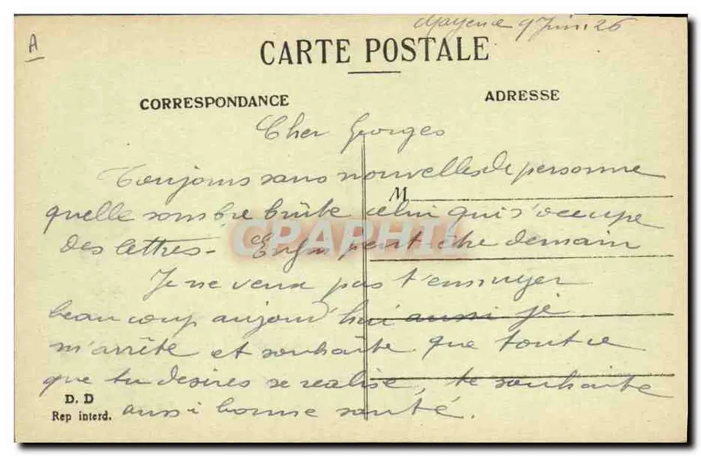 Cenas militares — Serviço de guarda de estábulo — AP JARRY 1912 - Verso