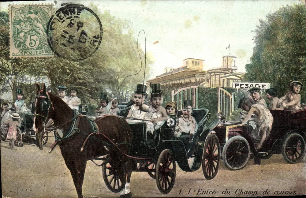 Eingang zum Pferderennplatz – Paris – Verlag L.V.&C°, Nr. 1 - Vorderseite