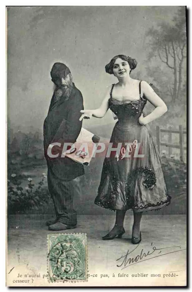 Ich werde nicht aufhören, daran zu denken, meinen Vorgänger zu vergessen — komische Szene — Phototype Royer et Cie, Nancy - Vorderseite