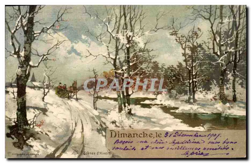 Cenas de Inverno — Domingo, 9 de dezembro de 1901 — Editor: F. Béguin - Frente