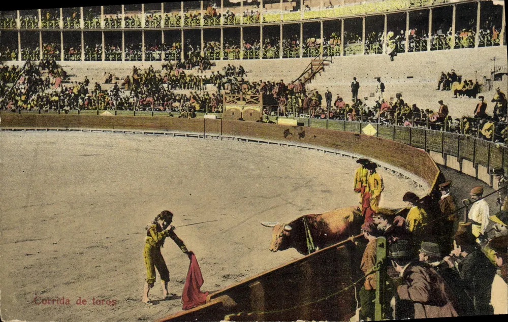 Corrida de touros — espetáculo na arena — Série Leon 81 - Frente