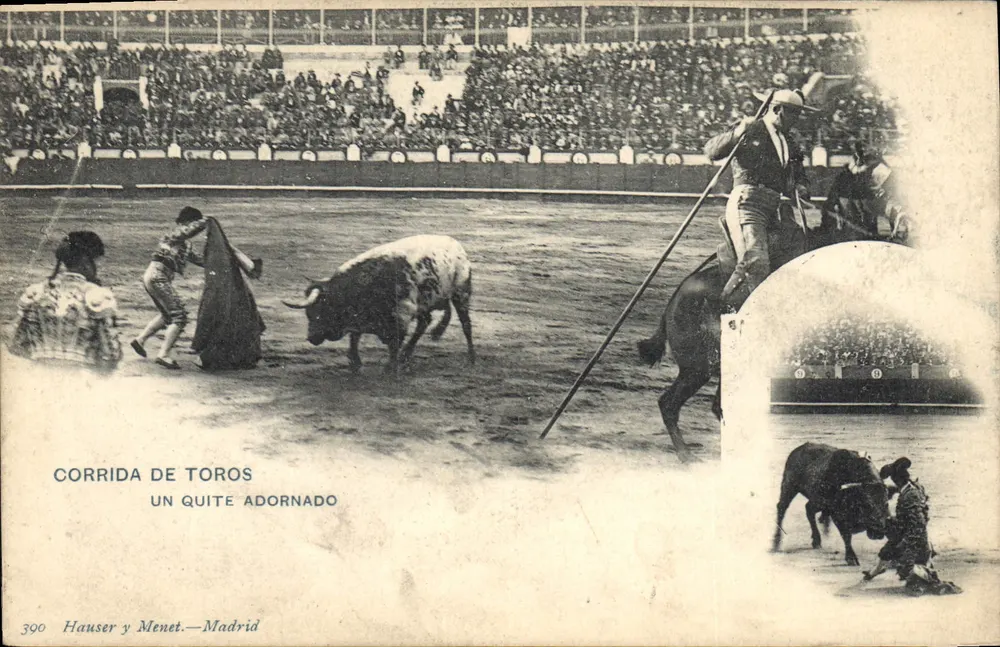 Corrida de Toros — Ein quite adornado — Hauser y Menet, n° 390 - Vorderseite