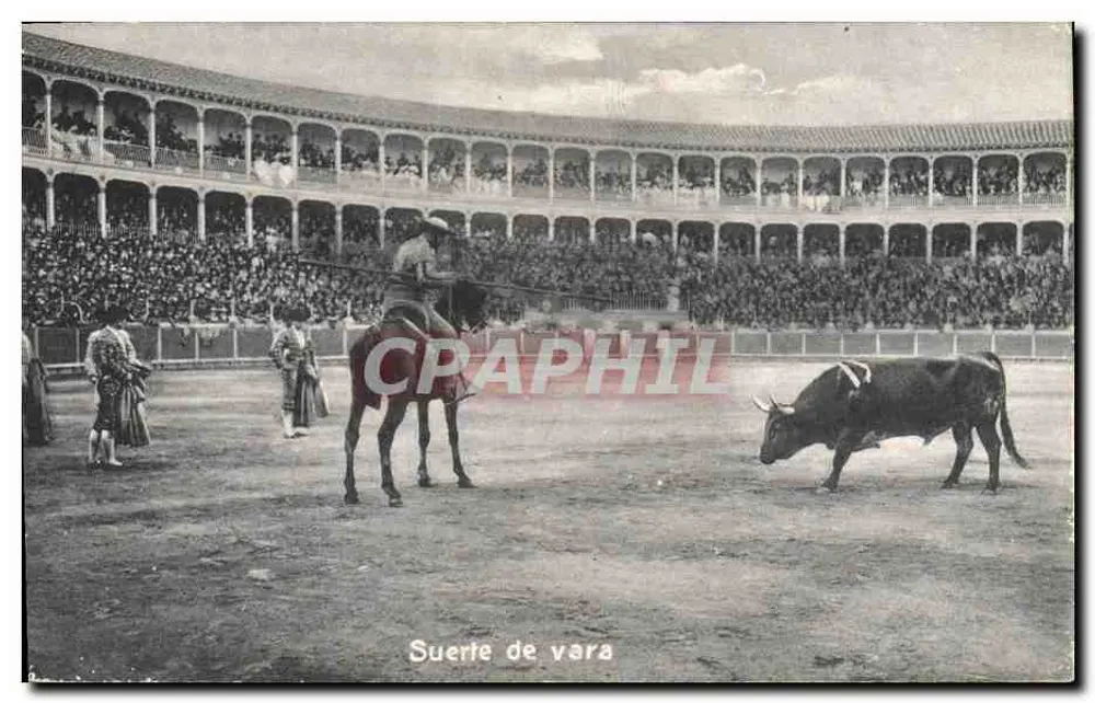 Suerte de vara — espetáculo de touro-corrida — série 1375 - Frente