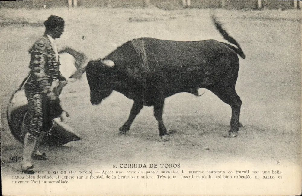 Corrida de touros — 6. CORRIDA DE TOROS — F.D. editor - Frente