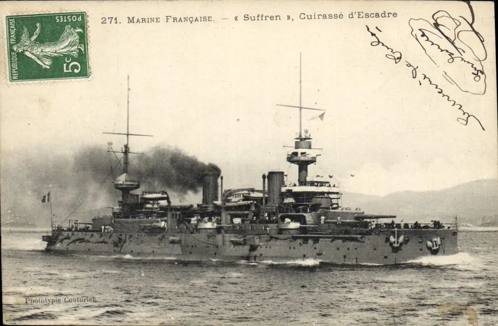 « Suffren », Schlachtschiff — Französische Marine — Phototypie Couturier, n° 271 - Vorderseite