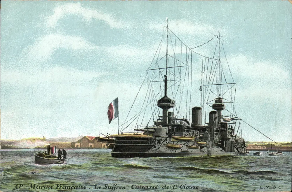 Französische Marine. Le Suffren, Schlachtschiff der 1. Klasse — L.V. & Cie - Vorderseite