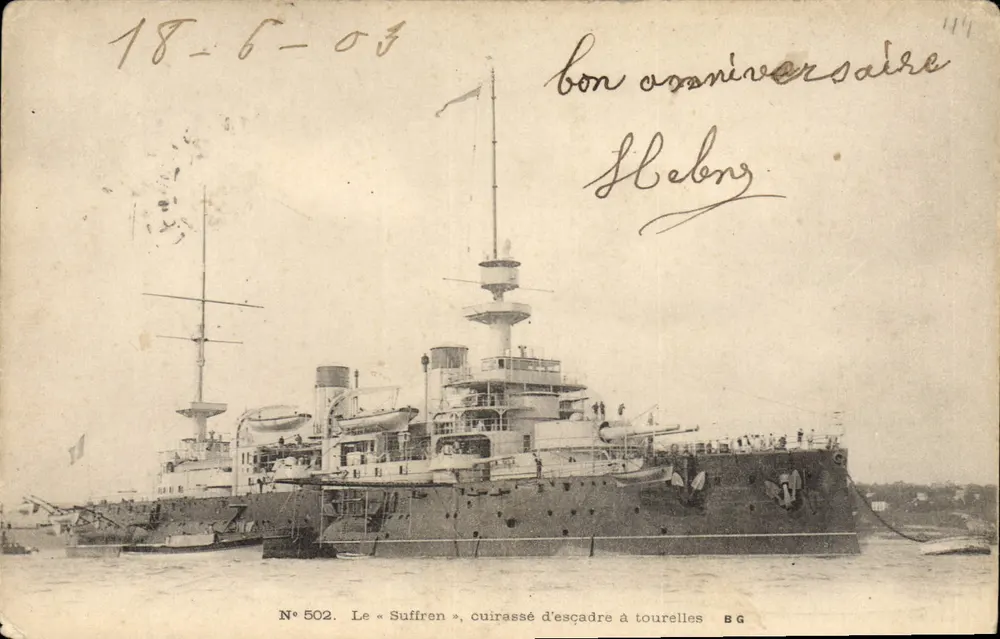 Der « Suffren », Panzerkreuzer mit Turm — Nr. 502 — Verlag B.G. - Vorderseite