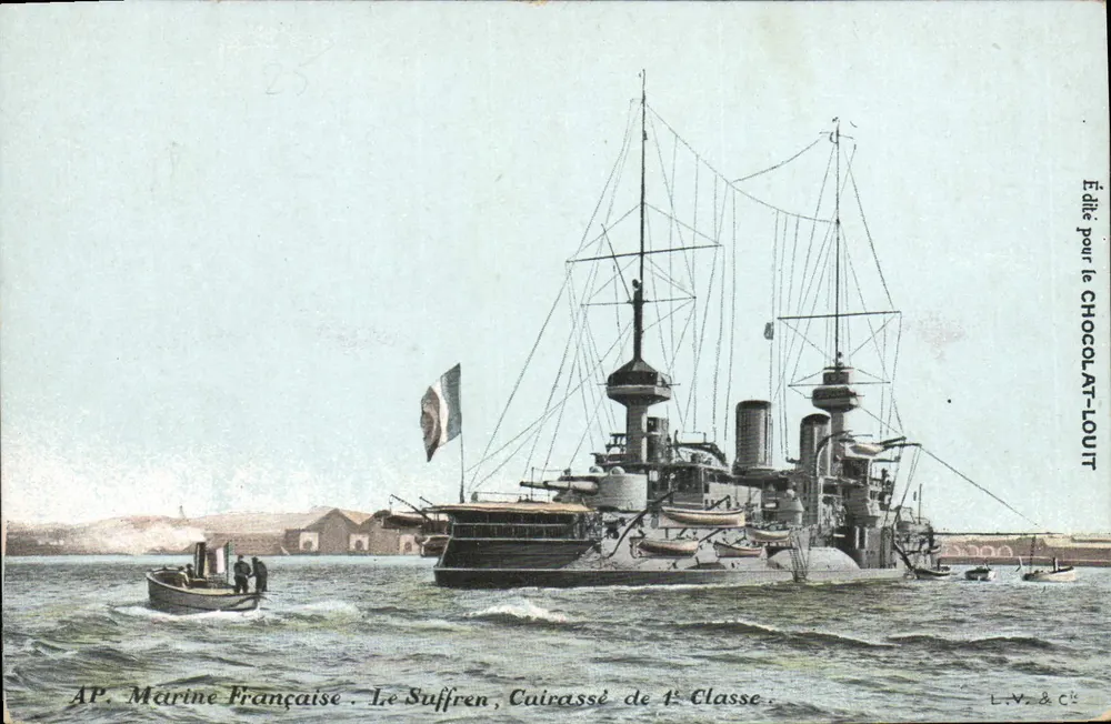 Le Suffren, Schlachtschiff der 1. Klasse — Französische Marine — Veröffentlicht für CHOCOLAT-LOUIT - Vorderseite