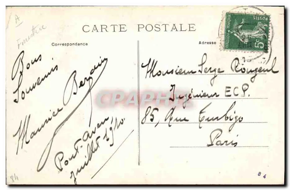 A Bretanha — Traje de Pont-Aven — Estudos de Cabeleiras 2070 - Verso
