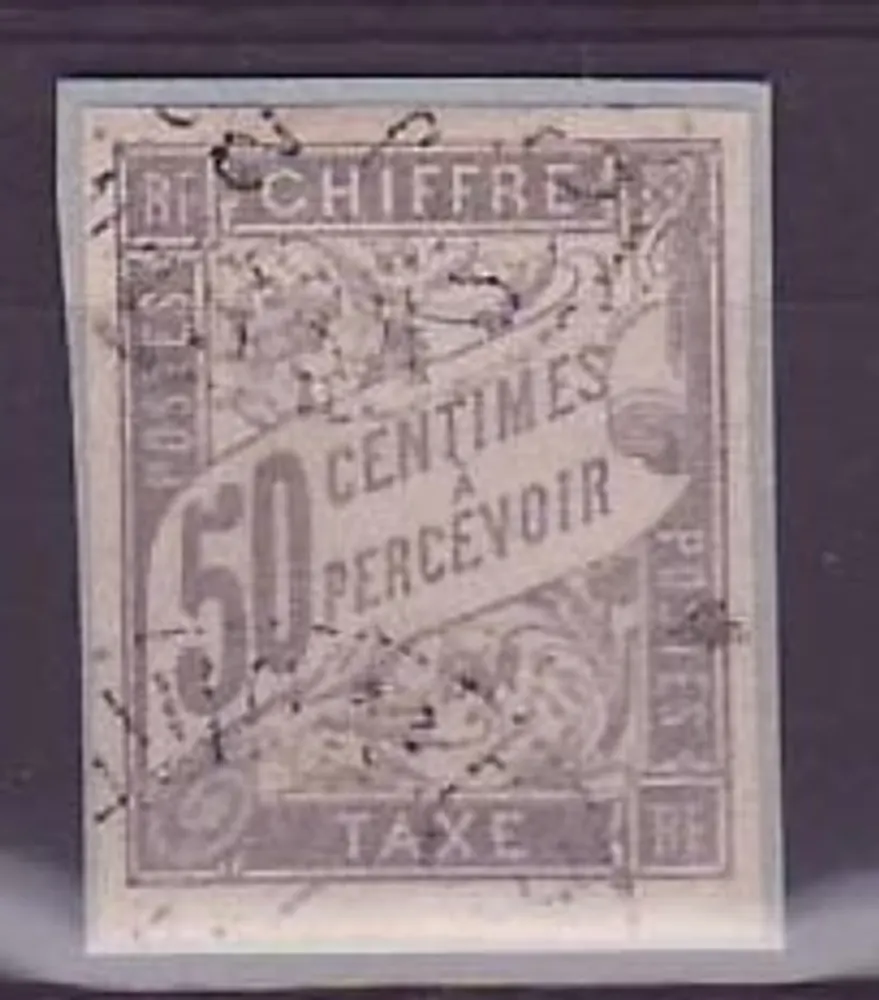 Stempel Steuer Kolonien Generales 50c Cote d'Ivoire Sassandra - Vorderseite