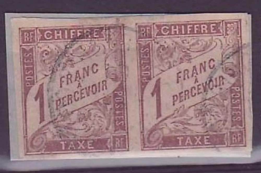 Steuermarke Kolonien Generales Paar 1c Bingerville Côte d'Ivoire - Vorderseite