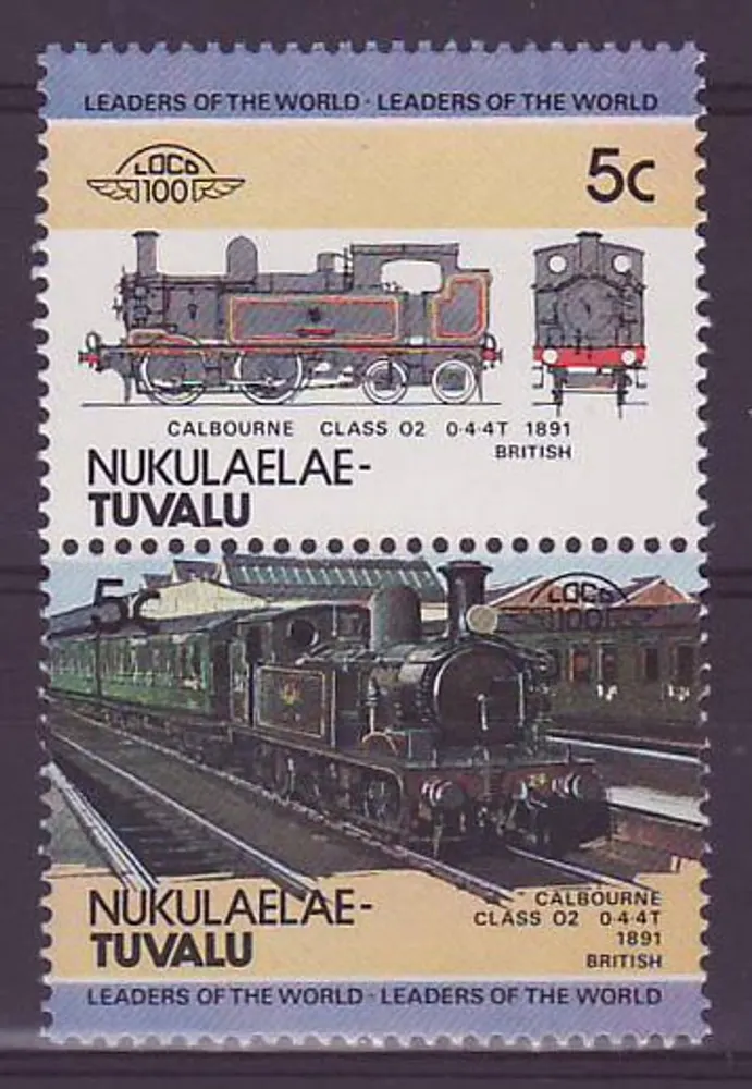 Nukulaelae Tuvalu 5c Zug Calbourne 0-4-4 T 1891 ** Luxe - Vorderseite
