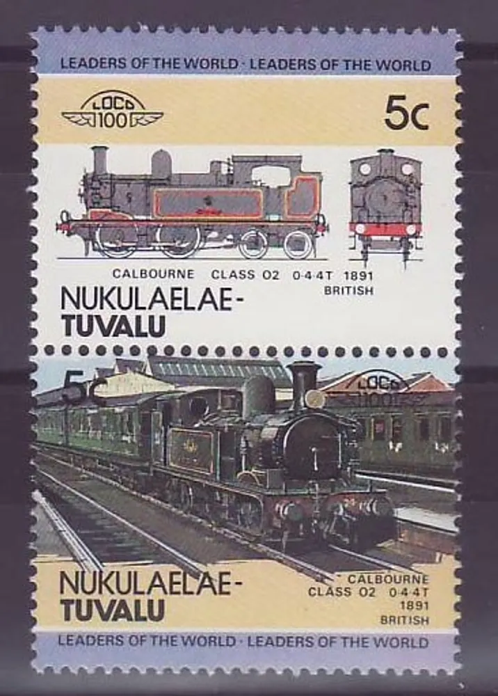 Nukulaelae Tuvalu 5c Zug Calbourne 0-4-4 T 1891 ** Luxe - Vorderseite