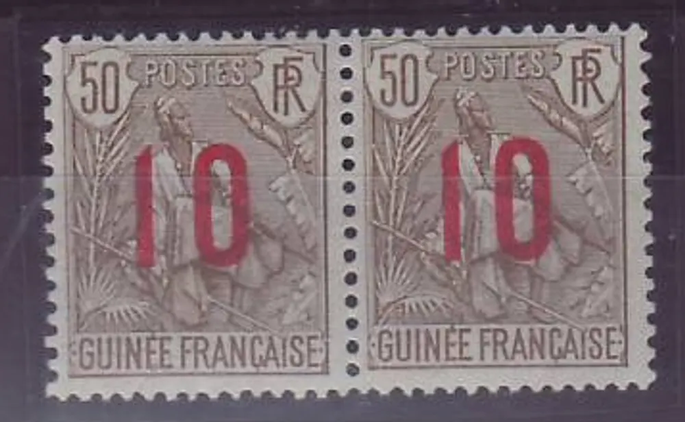 Guinea Berger Pulas 50c Nr. 62a Abgestellte Ziffern ** Ohne Heftung (Druck 626) - Vorderseite