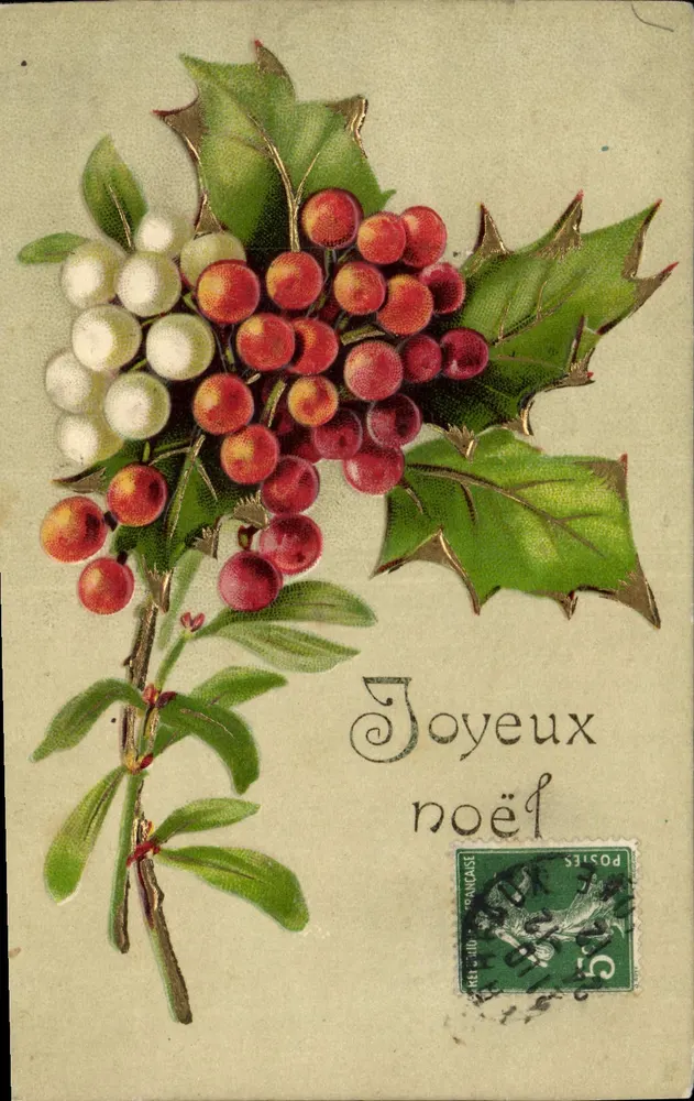 Buquê de ivôr — Feliz Natal — editor não visível - Frente