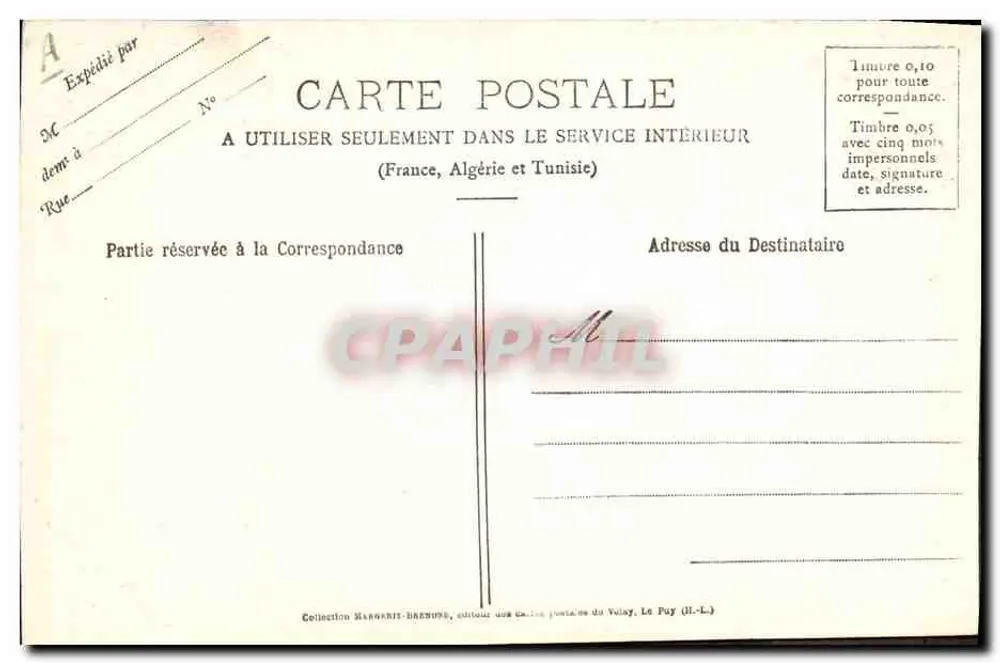 Dentelle do Puy — Chantilly branco — Coleção da Câmara Sindical, editada por Margarit-Bremont, Le Puy (Alta Loire) - Verso