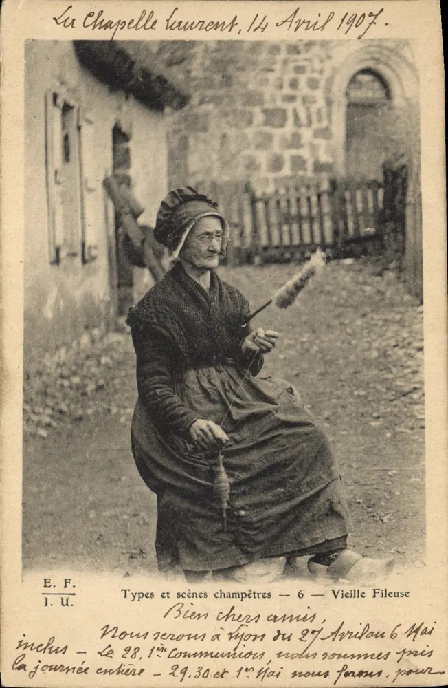 A Capela Laurent — A Velha Fiação — E.F. / J.U. — Tipos e cenas rurais n°6 - Frente